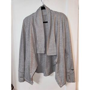 Nike Women's Small Long Sleeve Open Yoga Top Atmosphere Grey